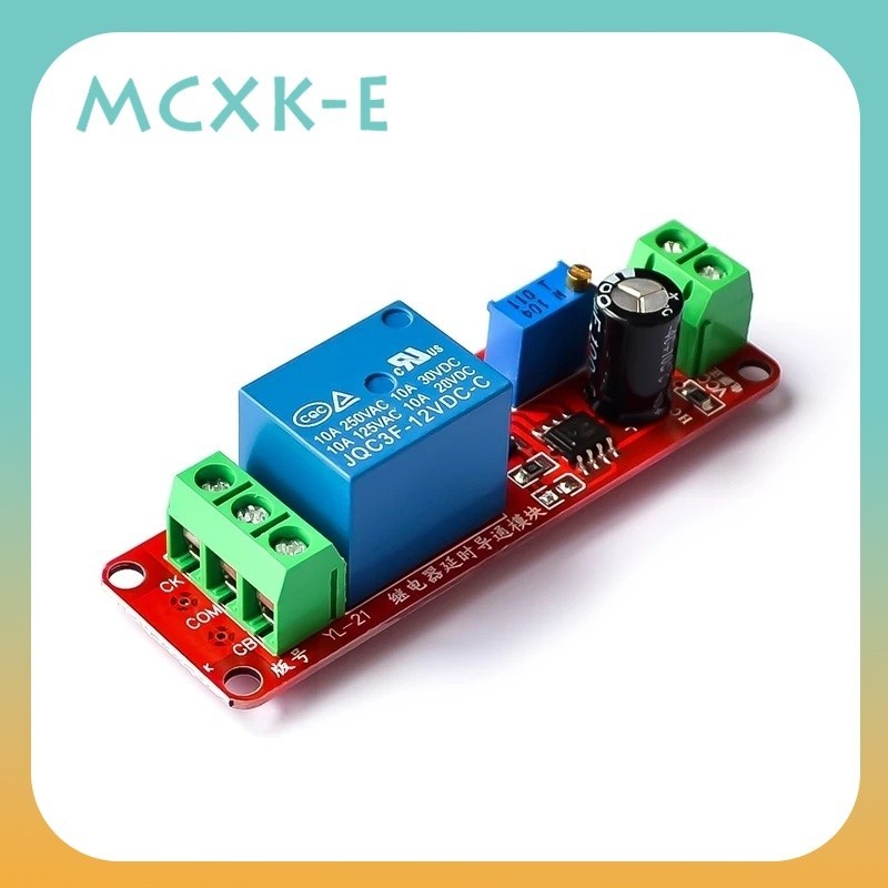 โมดูลรีเลย์ตั้งเวลา DC 12V NE555 สวิตช์จับเวลา ปรับได้ 0 ถึง 10 วินาที