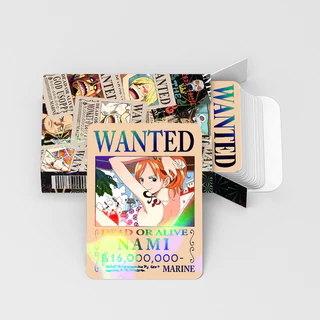 ONE PIECE Wanted Holographic Photocard Laser Flash Lomo Card 30 ชิ้น / กล่อง