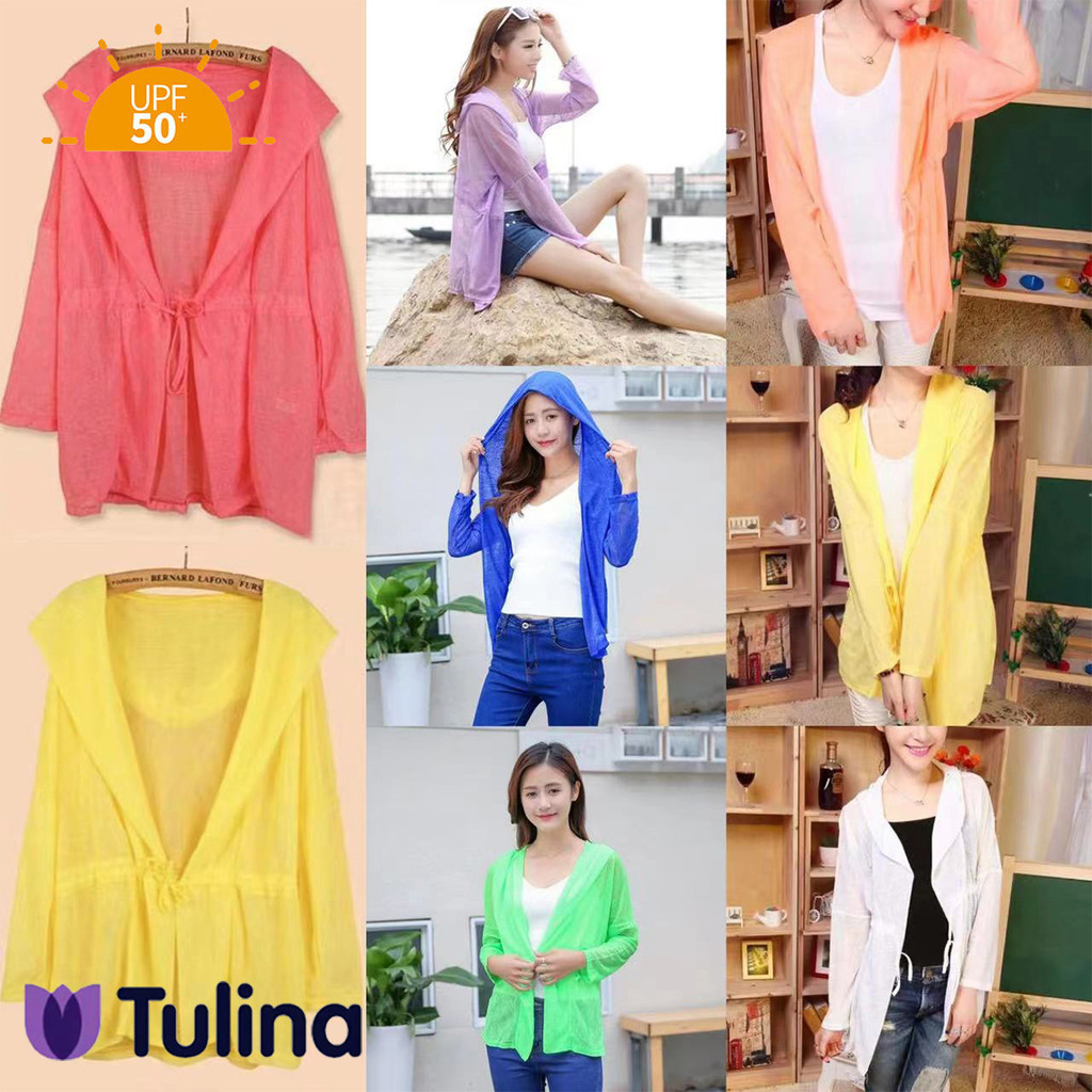 เสื้อกันแดดสไตล์ใหม่ ป้องกันรังสี UV สำหรับผู้หญิง เสื้อแขนยาวสำหรับฤดูใบไม้ผลิ ใส่ในการเดินเล่น พร้อมฮู้ด ระบายอากาศ