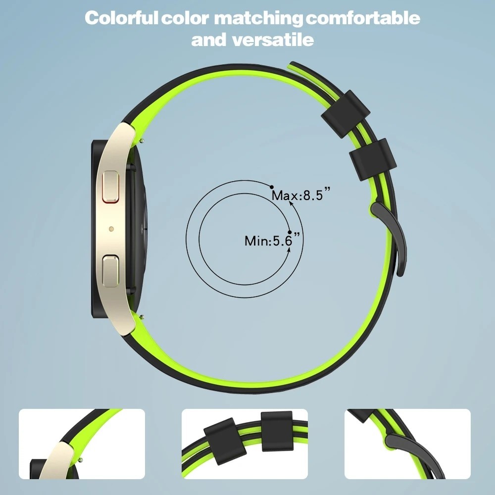สายนาฬิกาข้อมือซิลิโคน สําหรับ Samsung Galaxy Watch 6 5 4 40 มม. 44 มม. Galaxy Watch 6/4 Classic 43 มม. 47 มม. 42 มม. 46 มม. 5Pro 45 มม.