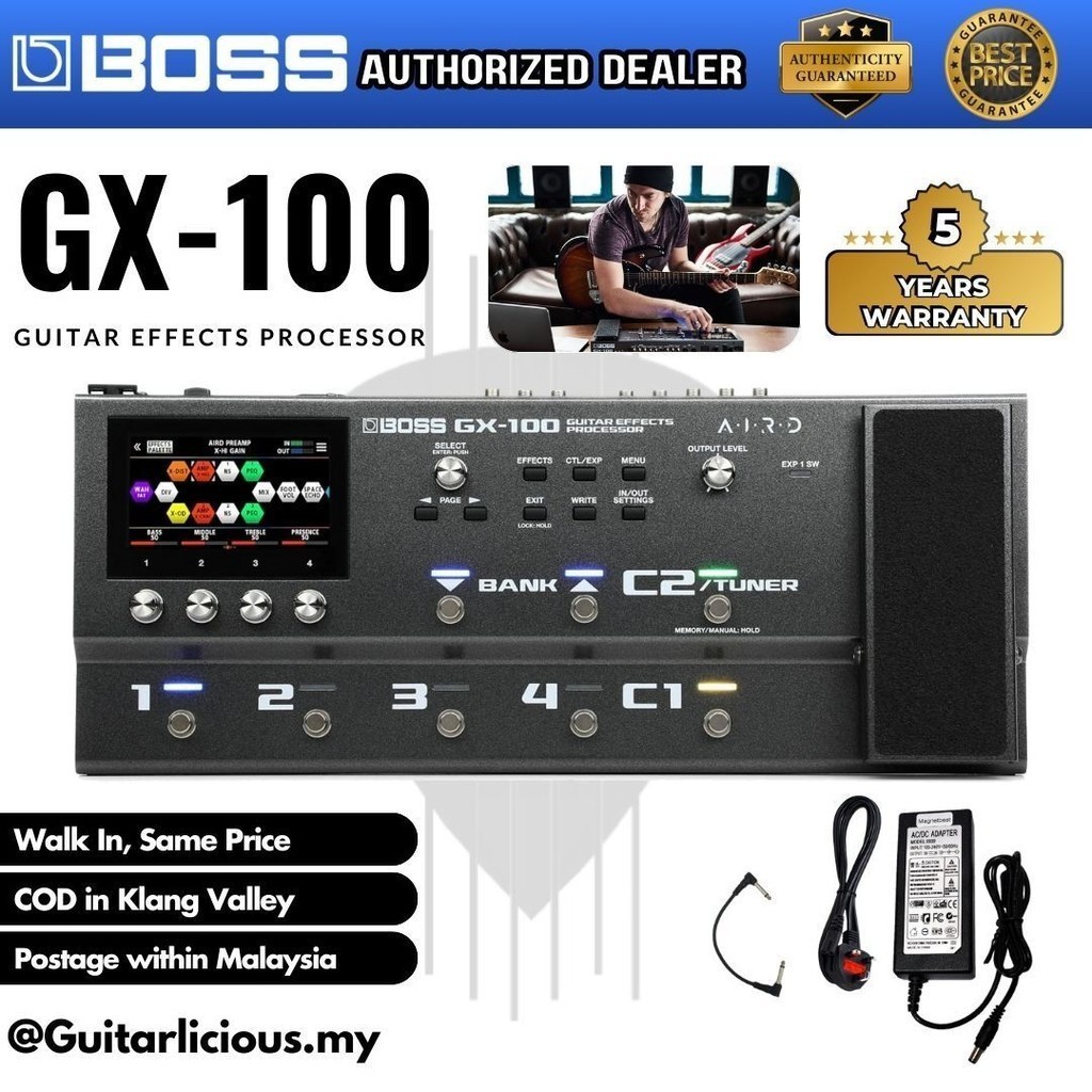 BOSS GX-100 Multi-Effects Pedal สําหรับกีตาร์และเบส ( GX 100 / GX100 )