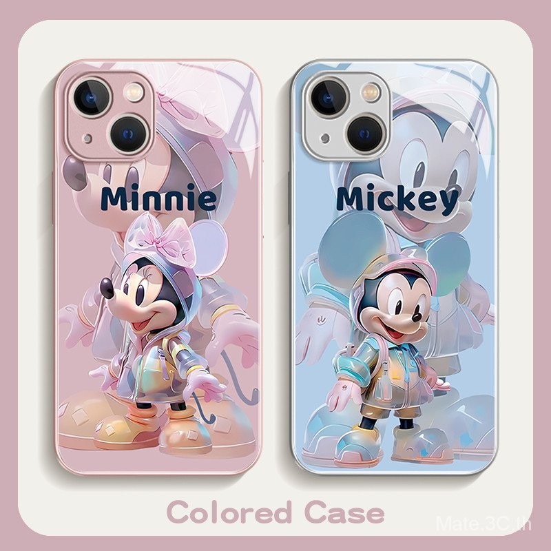 การ ์ ตูนสร ้ างสรรค ์ Mickey Mouse ซิลิโคนสําหรับ iPhone 11 12 IP 13 14 15plus 13 14 15 Pro Max 3VMS