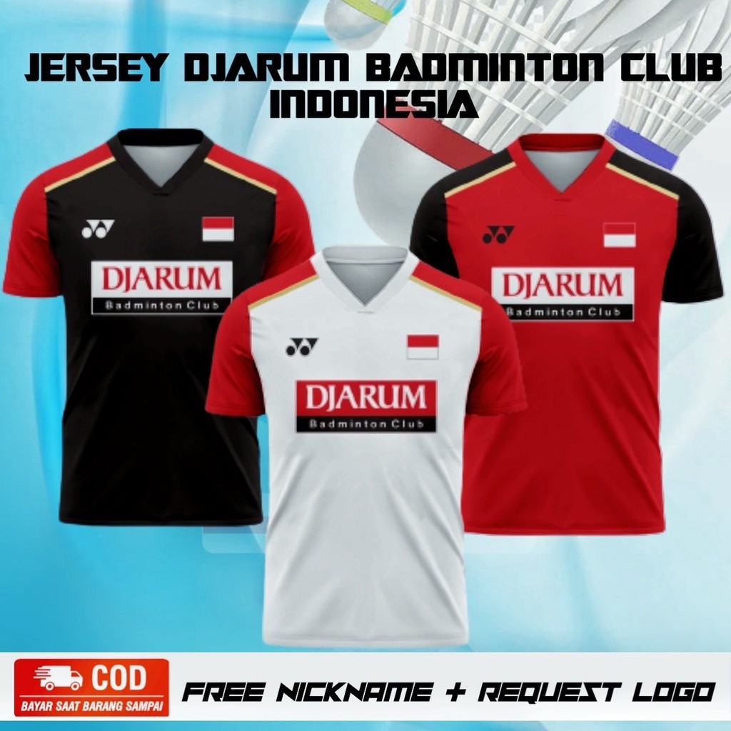 INDONESIAN BADMINTON JERSEY DJARUM CLUB Milk Life FREE NICKNAME LATEST 2024