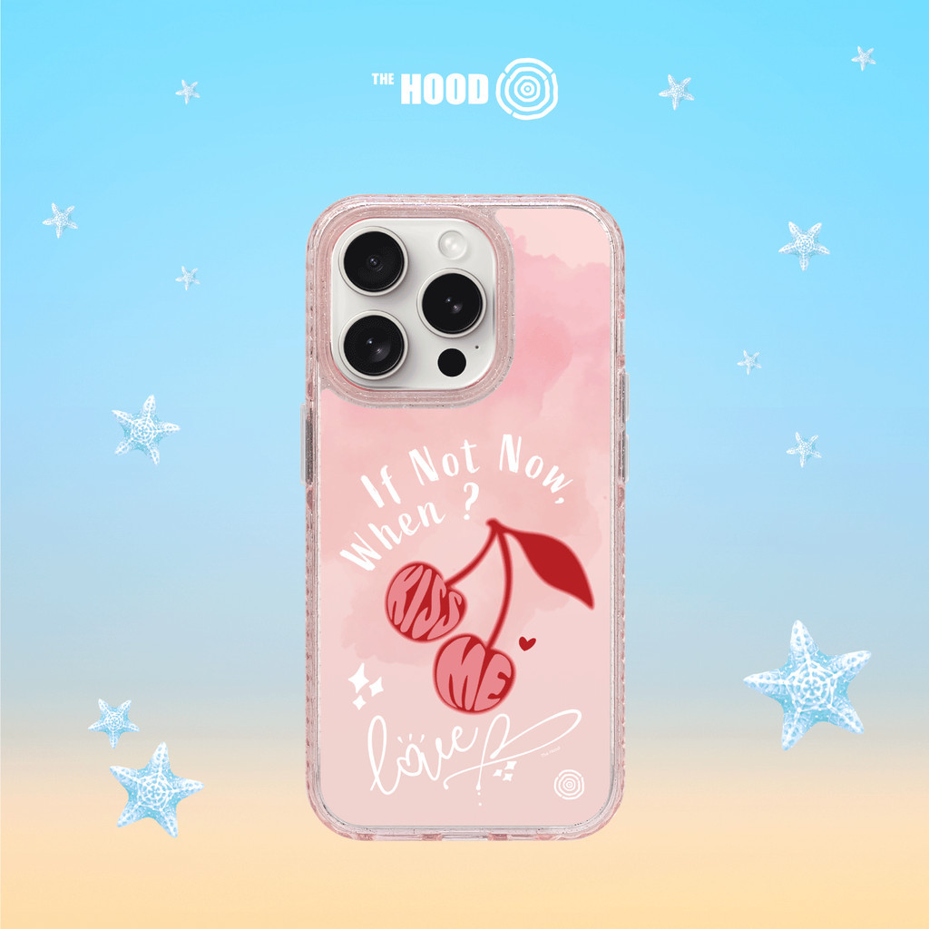 THE HOOD Summer Collection - Cherries iPhone 16/15/14 Pro/Pro Max Golden Case / Superior Mirror Case Magnetic Compatible เคสกันกระแทกสำหรับโทรศัพท์มือถือ / เคสกระจกสำหรับโทรศัพท์มือถือ / เคสมือถือ - สีวาว สําหรับ / กันกระแทก สําหรับ / การ์ตูนน่ารัก