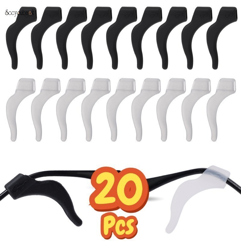 10 คู่โปร่งใสซิลิโคนนุ่ม Anti-slip ที่เกี่ยวหูผู้หญิงผู้ชาย Clear แว่นตา Temple Tip Holders แว่นตาขาหูแขนแว่นตาอุปกรณ์เสริม