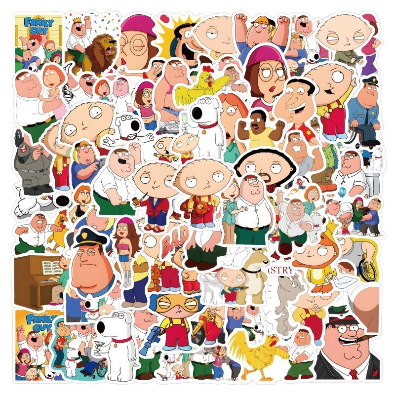 110 ชิ้น/เซ็ต Family Guy สติ๊กเกอร์สติกเกอร์กันน้ํารูปลอกสําหรับของเล่น