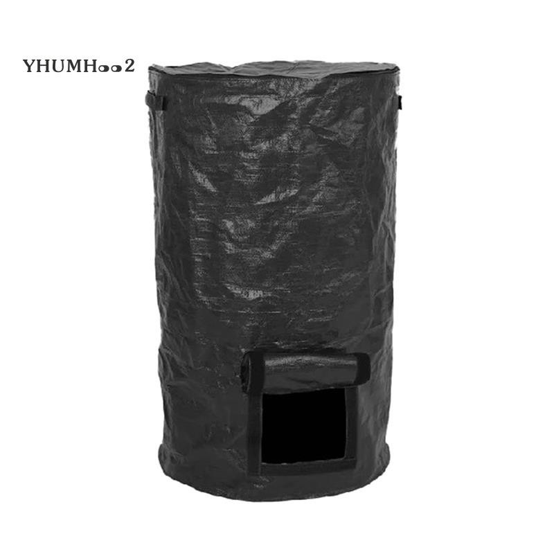 [yhumh002 ] ถุงปุ ๋ ยหมักสวนลานพร ้ อมฝาปิดถุงขยะ Composter 15 แกลลอนหมักปุ ๋ ยคอกเก ็ บขยะติดตั ้ งง ่ าย