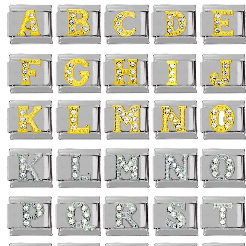 อิตาเลี่ยน Charm สร้อยข้อมือ Y2K สร้อยข้อมืออิตาลี 90 S DIY โมดูลนาฬิกาสร้อยข้อมือ Mystery Vintage Letter สไตล์ Charm สร้อยข้อมือบุรุษสตรีสร้อยข้อมือสแตนเลสยืดหยุ่น