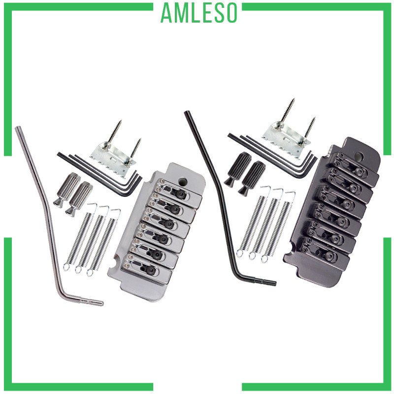 [Amleso] 1 ชุดสังกะสีอัลลอยด์อาน Tremolo Bridge System สําหรับอุปกรณ์เสริมกีตาร์ไฟฟ้า 3.62 x 1.52 นิ้ว