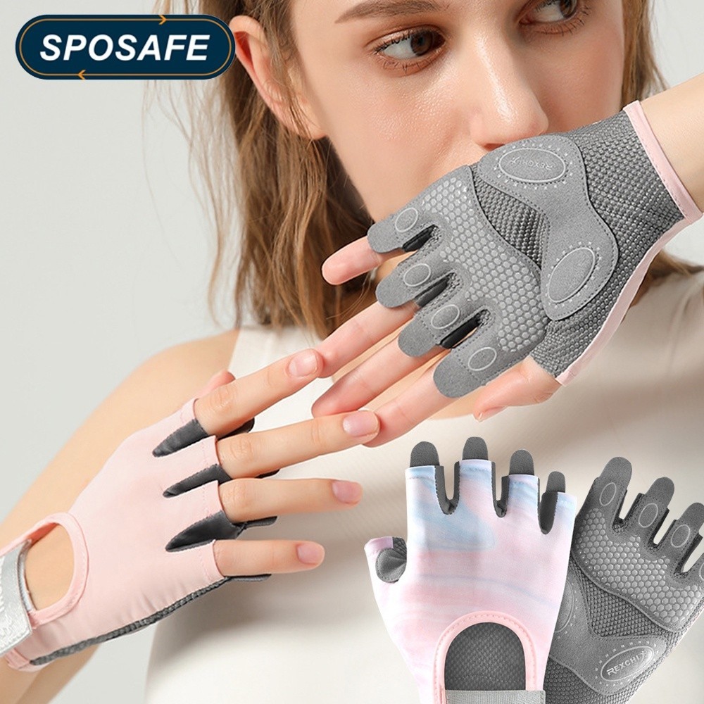 SPOSAFE 1Pair sports Cycling Work Out Gloves Gym Gloves for welightlifting gym hand gloves for Fitne