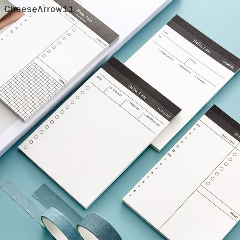 Che Daily Weekly Planner Agenda Notebook Tearable Memo To Do List Goals Habit Schedules Note Memo Stationery Office School Supplies TH