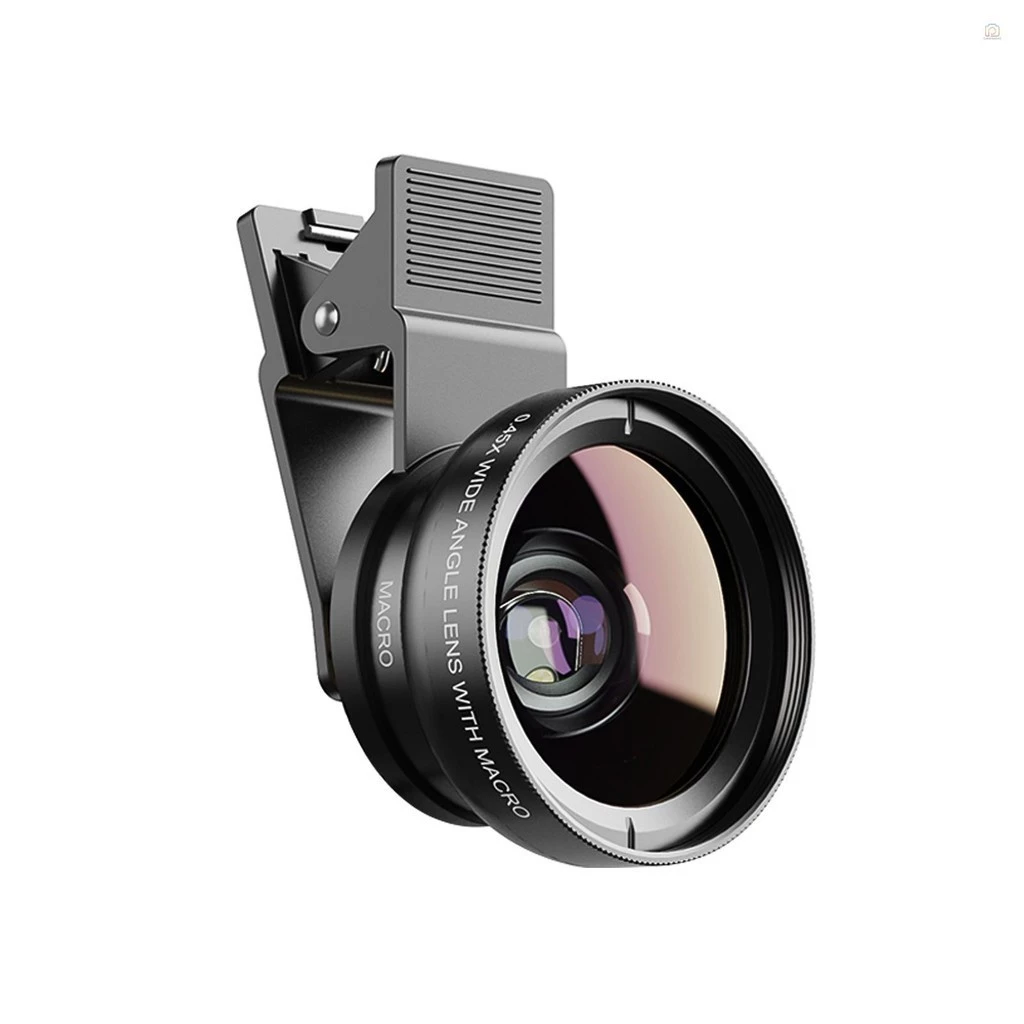 Apexel APL-0.45WM เลนส์โทรศัพท์ชุด 0.45X Super Wide Angle & 12.5X Super Macro เลนส์ HD เลนส์กล้องคลิปสําหรับ iPhone Samsung Huawei Xiaomi สมาร์ทโฟนเพิ่มเติม