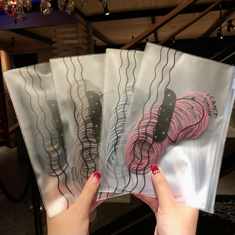 Annapink.th 50 ชิ้นเครื่องประดับผมผู้หญิงยางรัดผมแบบยืดหยุ่นเชือกผมเด็กผู้หญิง EN