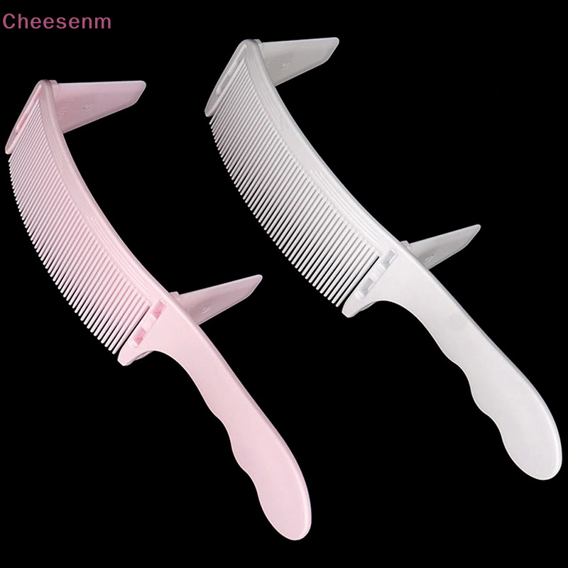 Cheelianm 1PC โค้งหวีตัดผมผู้ชาย Stylist แบนแปรง Cutg Comb TH