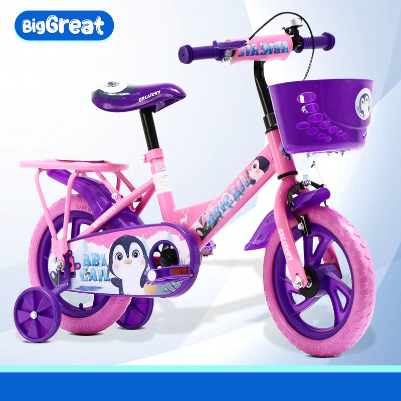 Greatchy รถจักรยานเด็ก  รุ่น Abigail สำหรับ1.5-4ขวบ มีที่นั่งซ้อน ตะกร้าหน้ารถ กระดิ่ง เบรกหน้ารถ