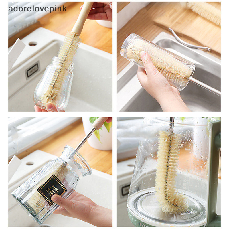 Adorelovepink Handle Bottle Cup Brush แปรงทําความสะอาดขวดแก ้ ว อุปกรณ ์ ครัว th