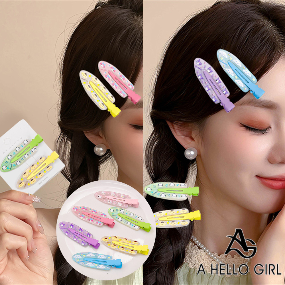 Sanrio กิ ๊ บติดผมผู ้ หญิงด ้ านข ้ าง Bangs คลิปสาวหักคลิป Duckbill คลิปน ่ ารักหวานผมคลิป Headwear
