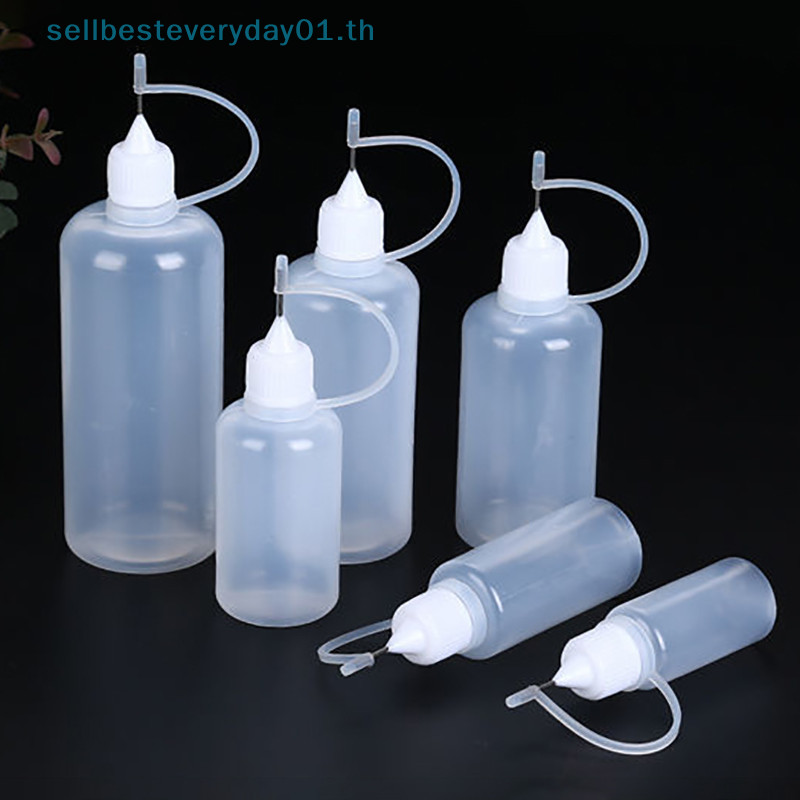 & Sellingbest & 2/5PCS 5ml 10ml 20ml 30ml 50ml 60ml 100ml พลาสติก PE Squeezable Tip Applicator ขวดรีฟิล Dropper พร้อมฝาปิดปลายสําหรับกาว