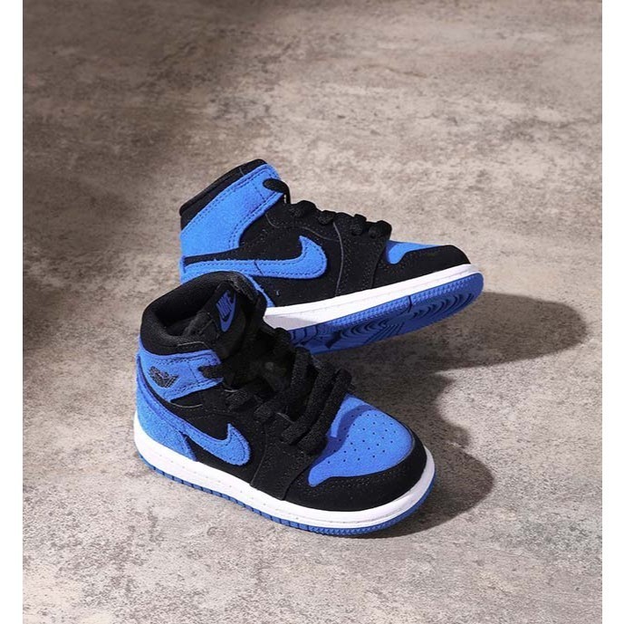 Air a/j 1 OG td สีดําสีฟ้า Casual FD1413-042 รองเท้าเด็ก