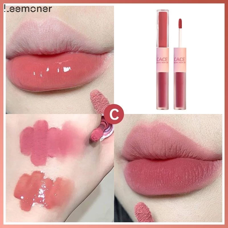 Lemon❤️Cace ลิปสติก ลิปกลอส เนื้อแมตต์ แบบสองหัว ให้ความชุ่มชื้น ไม่ติดแก้ว-LN thumbnail 9