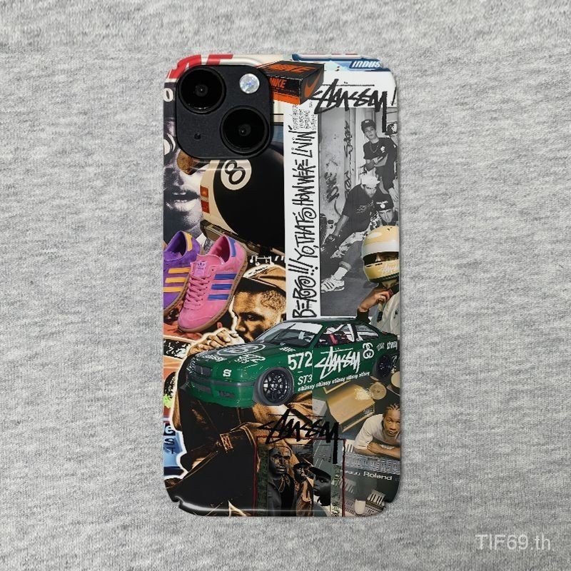 อินเทรนด์ Cool หล่อ Boy Racing รถ iPhone เคสโทรศัพท์กันฝุ่นกันกระแทกเหมาะสําหรับ iPhone xr xs xsmax 15 14 13 12 11 promax 14pro 7/8plus 12 11 15 13 pro โทรศัพท์ป้องกันกรณี Hard Case Z3FR