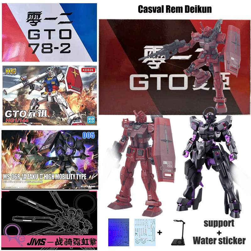 1/144 Gundam Char Aznable GTO Casval Rem Deikun ประกอบรุ ่ น HG Witch จาก Mercury Schwarzette Zaku II High Mobility ประเภท Gundam พลาสติกรุ ่ นของขวัญของเล ่ น