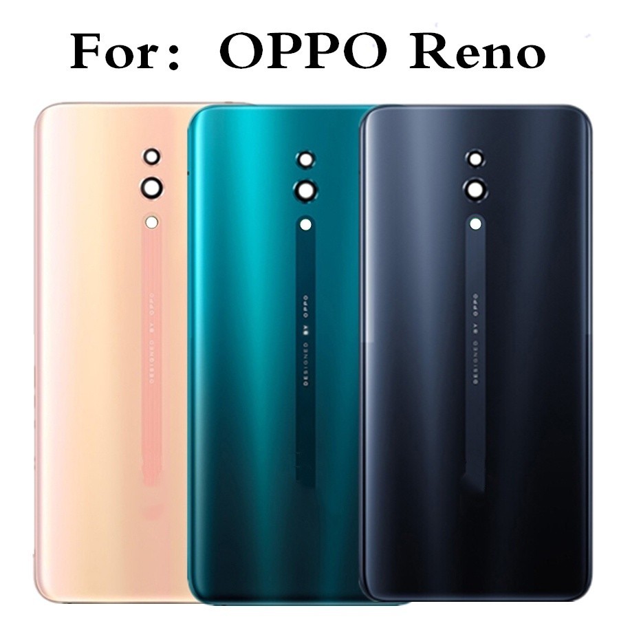 เปลือกประตูกระจกด ้ านหลังสําหรับ OPPO Reno ฝาหลัง CPH1917 Reno เปลี ่ ยนแบตเตอรี ่