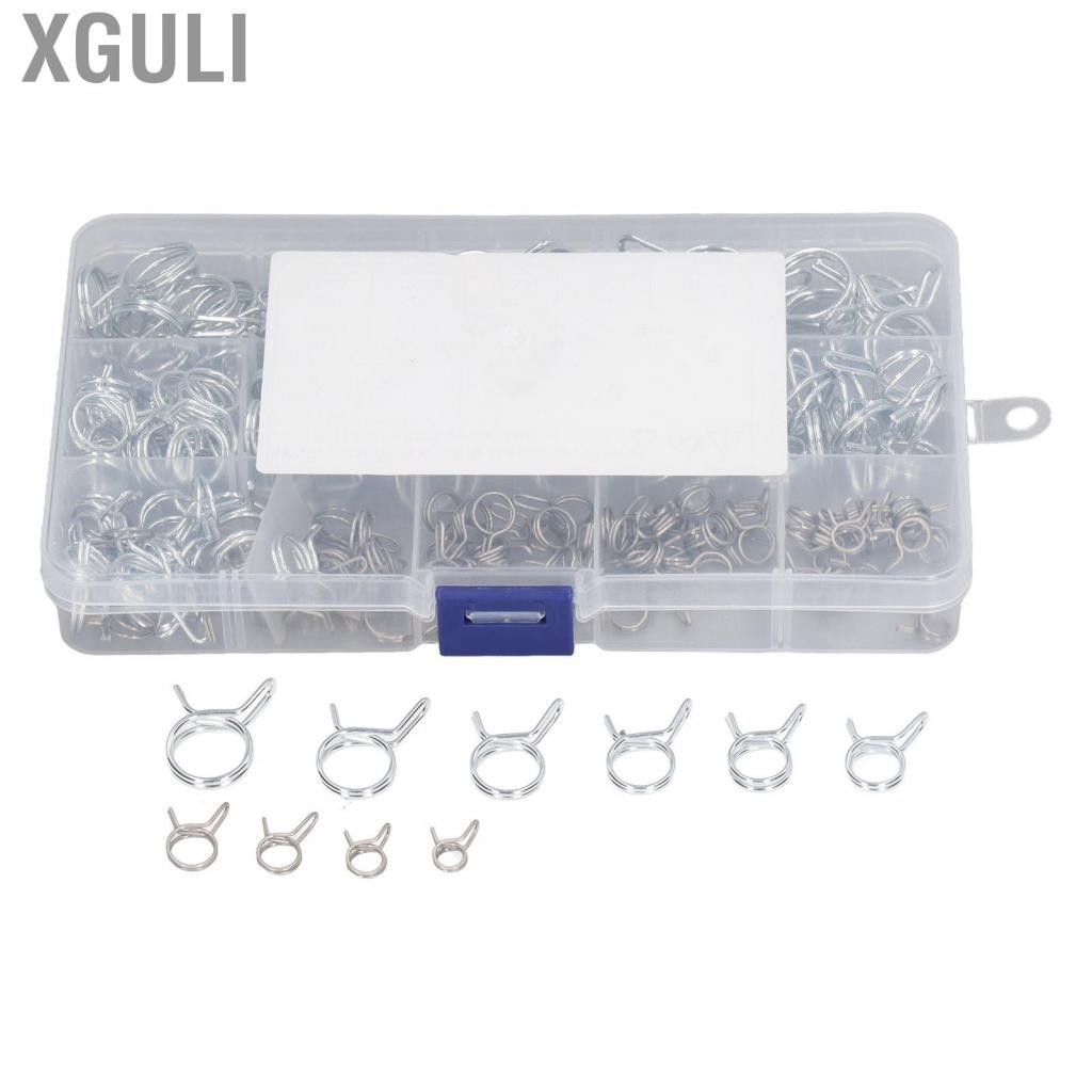 Xguli 150PCS Irrigation Hose Clamp Double Wire With Storage Box For Drip