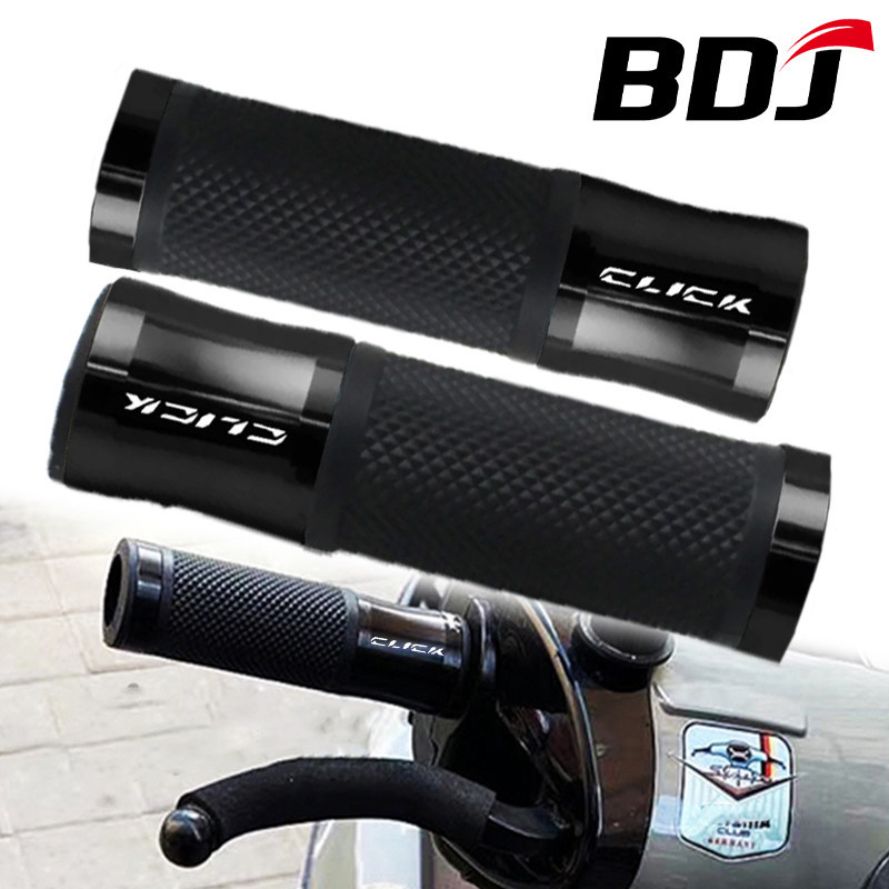 BDJ สําหรับ Honda Click 125 150 160 Hand Grips Handle Bar เจลยาง No-bar end การปรับเปลี่ยนรถจักรยานยนต์ Cnc 2 ชิ้น