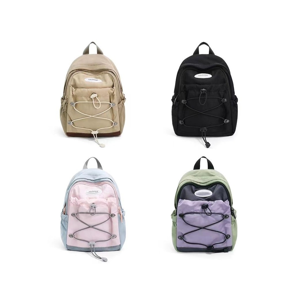 [ลี่] การจับคู่สีปีนเขาเดินป่ากระเป๋าเป้สะพายหลังขนาดเล็กกระเป๋าเป้สะพายหลังหญิงมินิน่ารักนักเรียนกระเป๋านักเรียนกีฬาน้ําหน