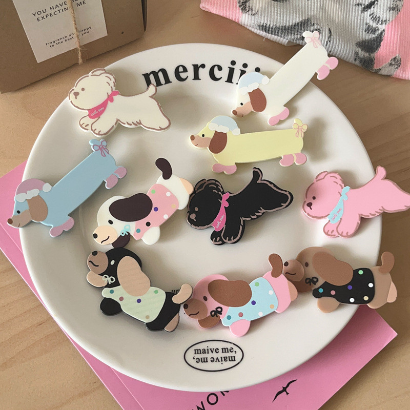 กิ๊บติดผมลูกสุนัขน ่ ารักสาวแฟชั ่ นการ ์ ตูนญี ่ ปุ ่ นและเกาหลี Bangs คลิป Headwear หญิง