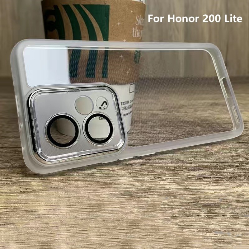 สําหรับ Honor 200 Lite Honor200 Pro 90lite กรณี TPU ซิลิโคนนุ่มโปร่งใสสําหรับ Honor X9B X8B X7B X9A X8 X7 A X6S X5 Plus กล้องเกราะป้องกันกันชนกันกระแทก