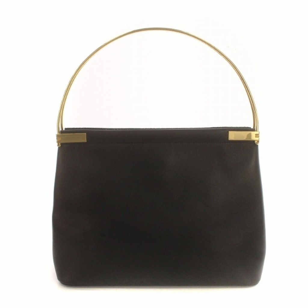 Ginza Kanematsu handbag leather suede logo gold hardware total pattern black Direct from Japan Secondhand