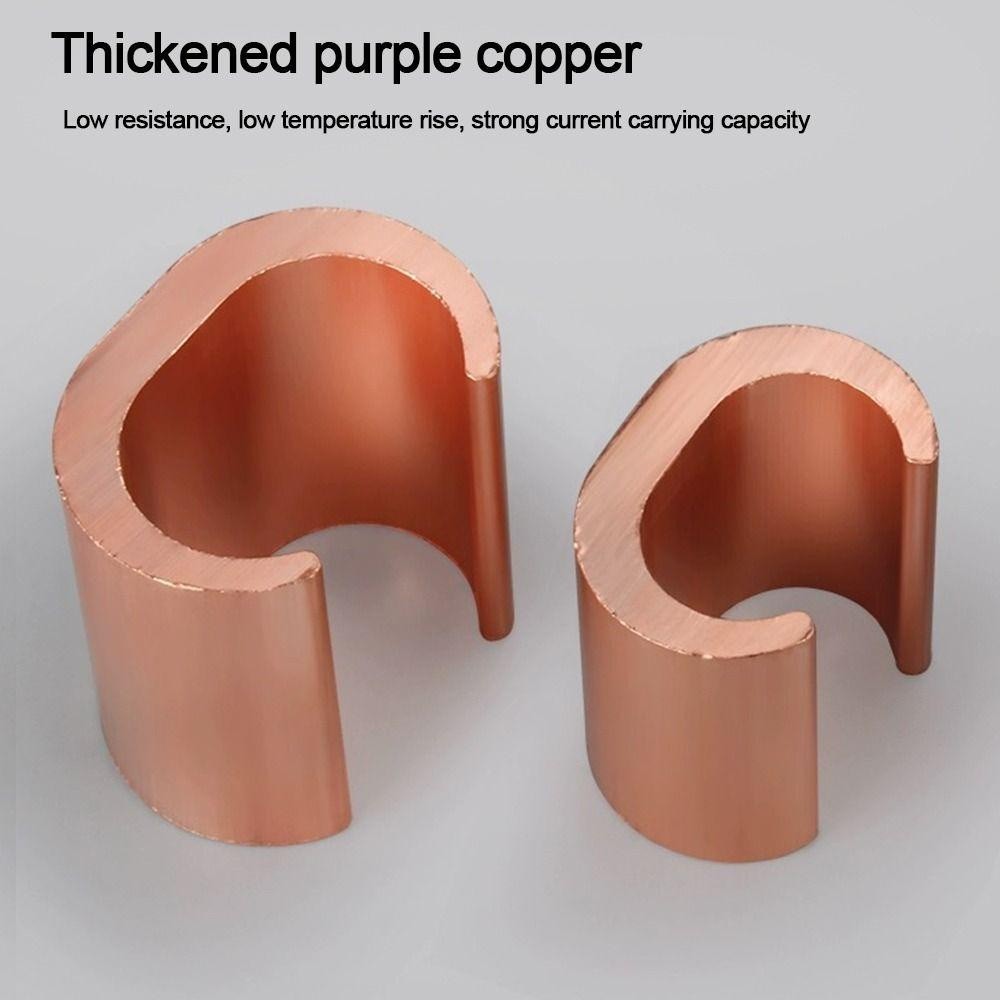 คลิปทองแดงเชื่อมต่อสายไฟ ประเภท C หัวเข็มขัดขั้วต่อสายเคเบิล หางปลาเสียบ หางปลาทองเหลือง ทองเหลือง หางปลากลม หางปลา ทอง - รูปที่ 3