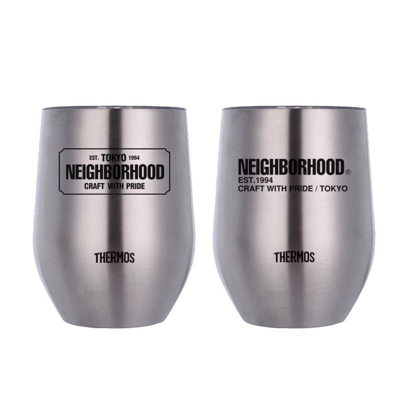 Street Wear Mug Double-Layer Vacuum Insulated U-Shaped Cup สแตนเลส Camping Cup ฉนวนถ้วยน้ําแก้วไวน์ Be