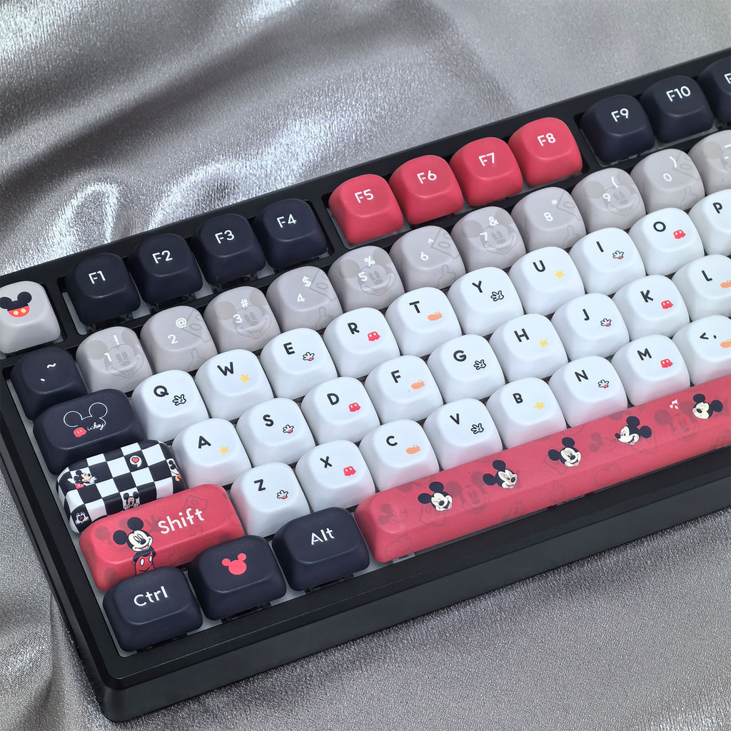Disney Mickey Original Keycap MOA โปรไฟล์ PBT ระเหิดห้าด้าน Alice คีย์บอร์ด Keycap Mickey Minnie น่า