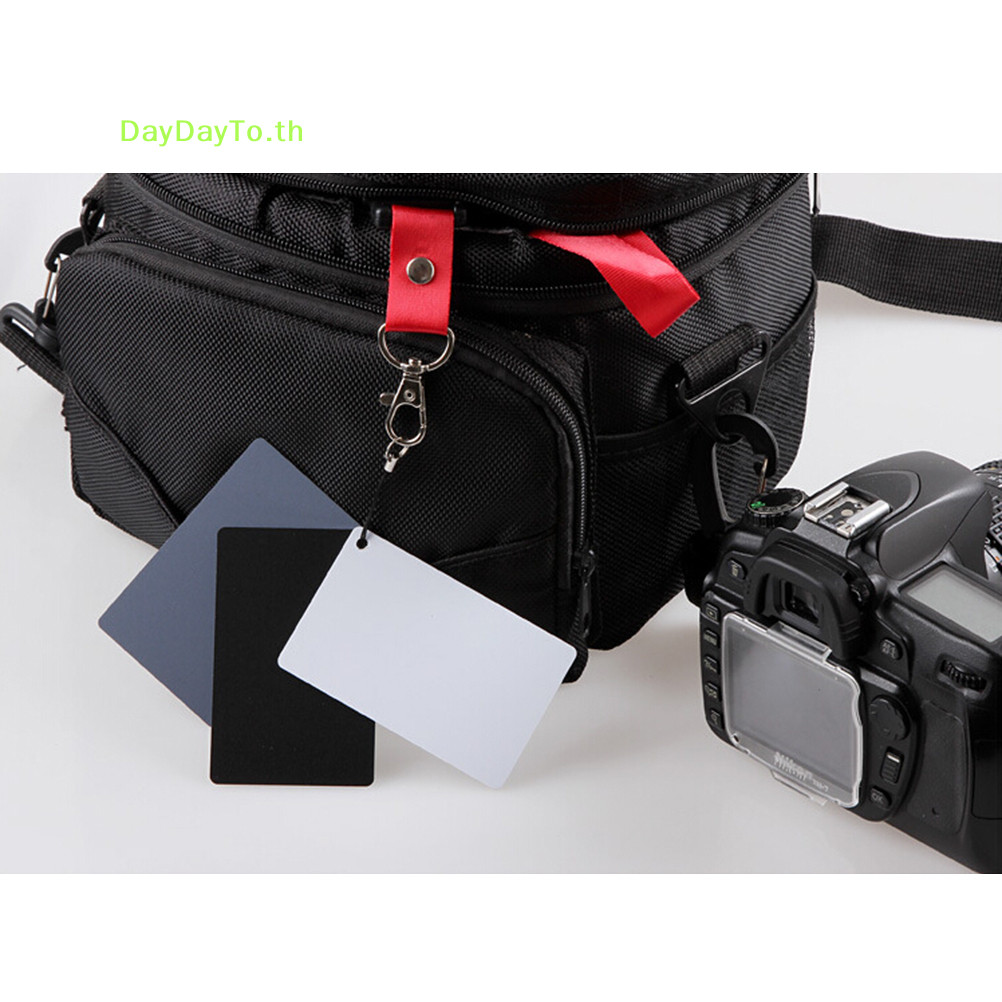 Daydayto 3 in 1 Pocket-Size Digital White Black Grey Balance Cards 18 % Grey Card Quality TH