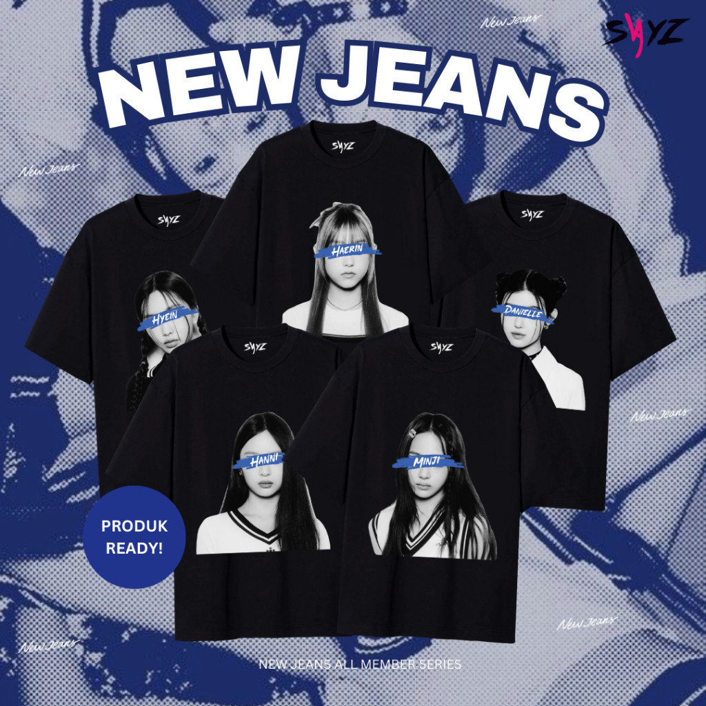 ย้อนยุคพร้อมส่ง] Kaos newjeans "Eye Series" - Hanni Danielle Haerin Hyein - สินค้านิวเจน บันนี่ พร้อมของแถมS-5XL