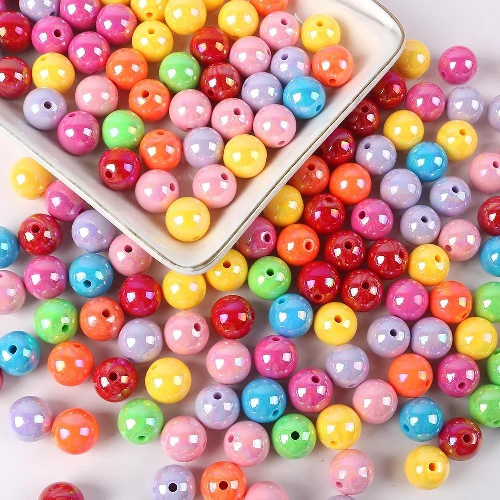 8-16 มม.AB สีอะคริลิครอบลูกปัดเครื ่ องประดับทําลูกปัดหลวมลูกปัด DIY เครื ่ องประดับลูกปัดอุปกรณ ์ เสริมลูกปัด