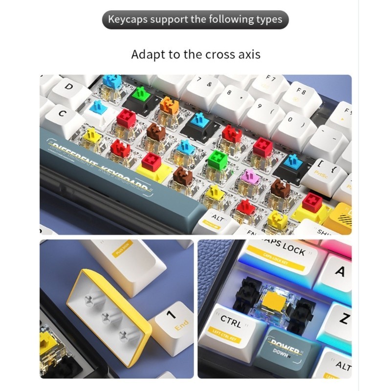 Doublebuy Clear Print OEM Profile Keycaps Set ปุ่มกดเกาหลีสําหรับการพิมพ์ที่ดีขึ้น Keycaps