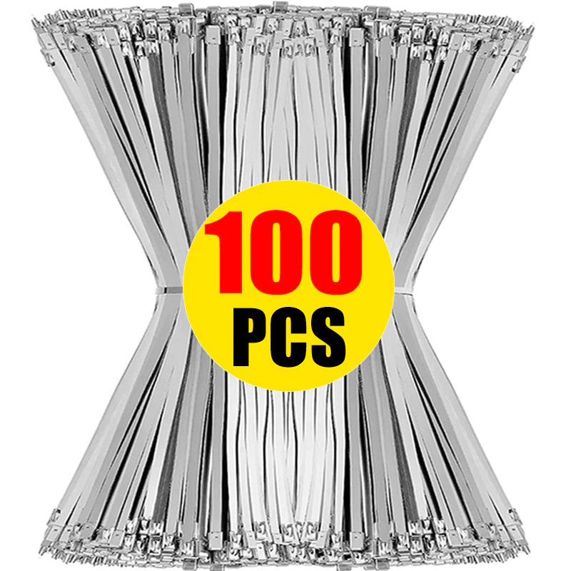100 ชิ้น เคเบิ้ลไทร์สแตนเลส 304 Cable tie กว้าง 4.6mm x100/250mm สายรัดเคเบิ้ลไทร์