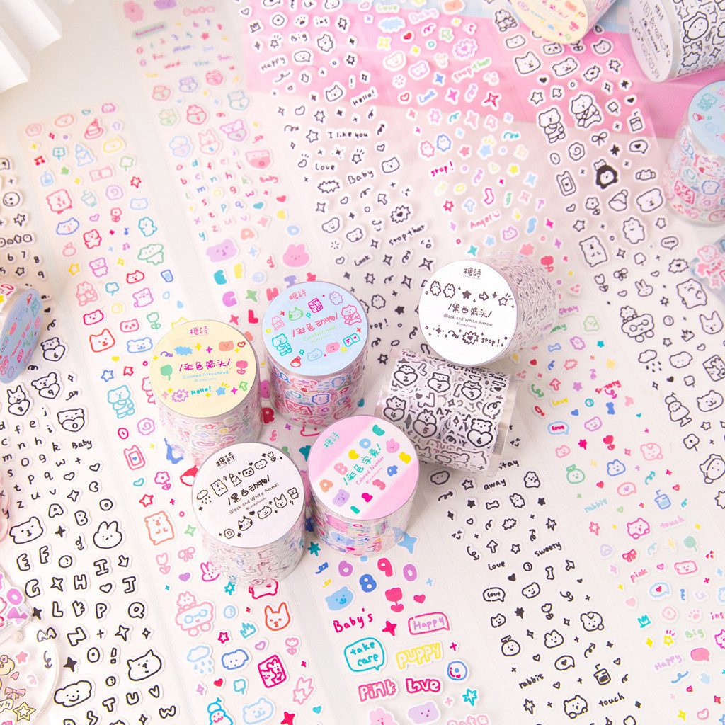 Kawaii สีชมพู Washi เทปน่ารัก Washi Masking เทปสัญลักษณ์ Star ตกแต่งเทป Perfect สําหรับ Bullet Journal สาวสมุดภาพเด็ก DIY หัตถกรรมผู้ใหญ่เด็ก