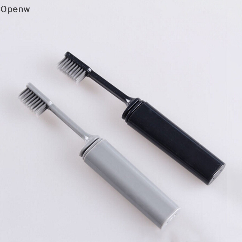 【Openw 】 แปรงสีฟันพับได ้ สําหรับเดินทาง อุปกรณ ์ อาบน ้ ําแบบพกพา แปรงสีฟันขนนุ ่ ม GOOD