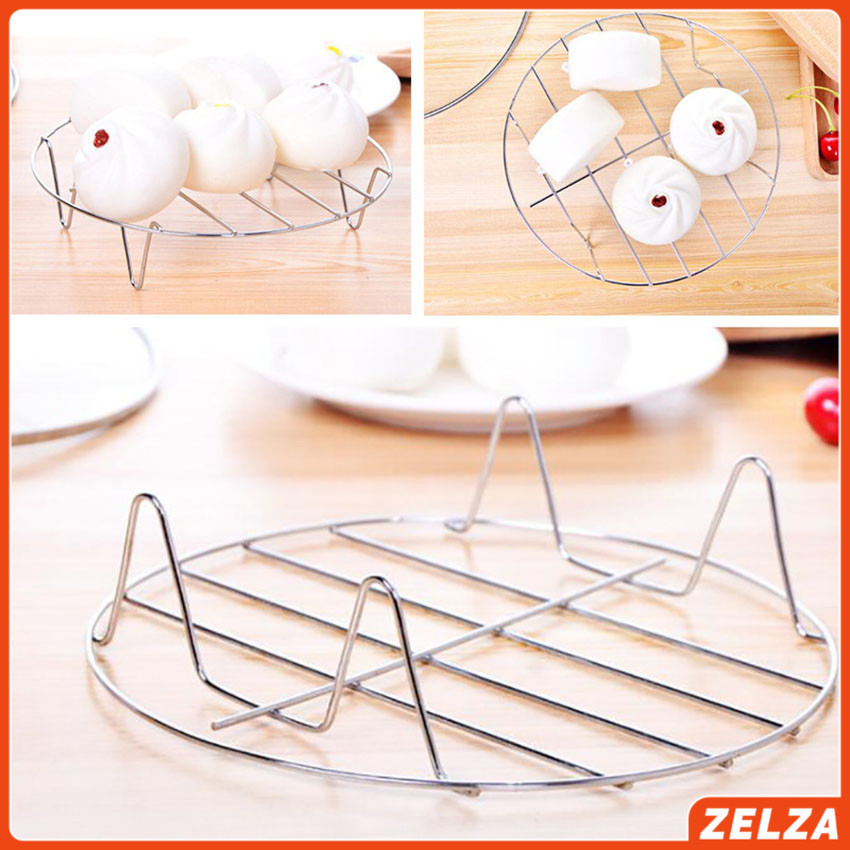 ZELZA ขาตะแกรงสแตนเลส อุปกรณ์เสริม สำหรับหม้อทอดไร้น้ำมัน ขาตั้งสแตนเลส Single layer steaming rack