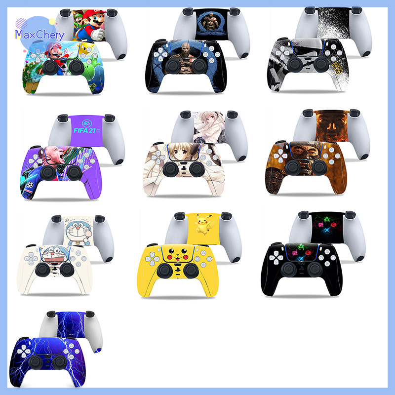 Mchy> สําหรับ PS5 Gamepad Skin สติกเกอร์รวมทุกอย่างสําหรับ Playstation 5 Controller ฟิล์มป้องกันสติกเกอร์ผิวฟิล์มไม่มีรอยต่อขัดใหม่