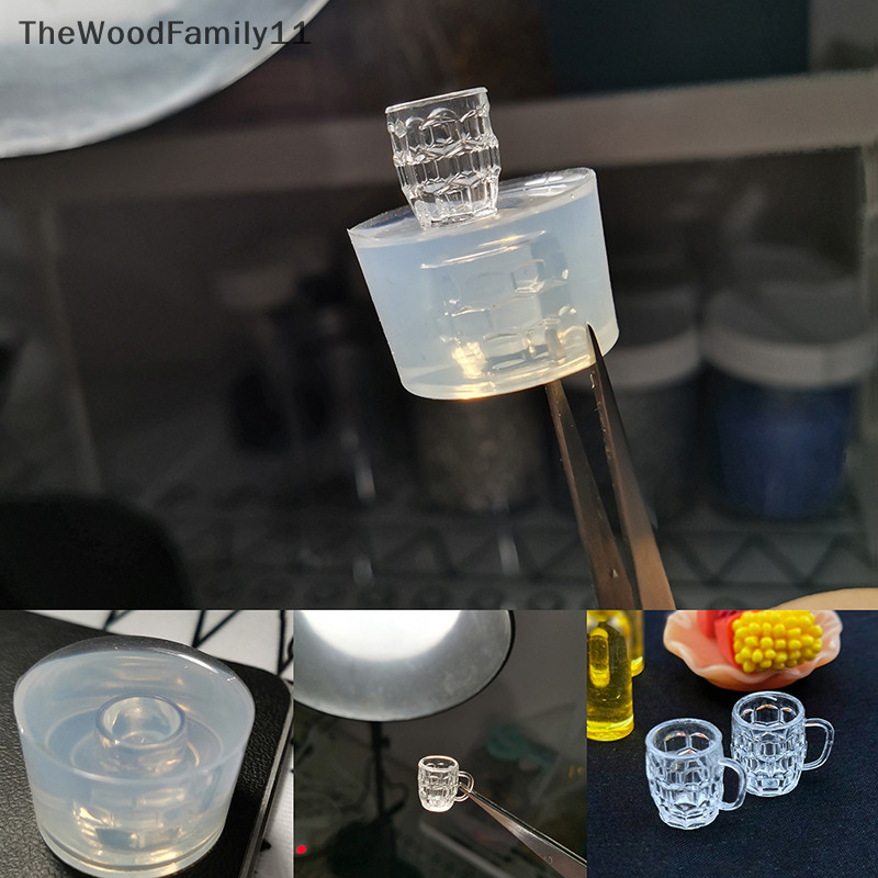 Tt Mini Mold 1:12 Dollhouse Miniature ถ้วยน้ําแก้วเบียร์นมชาถ้วย DIY แม่พิมพ์ซิลิโคนตุ๊กตา House Accessories (เฉพาะแม่พิมพ์) TH