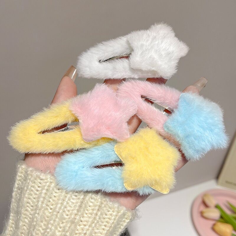 ตุ๊กตาการ์ตูน Star Bobby Pin ใหม่ Dopamine Pentagram Bb Clip