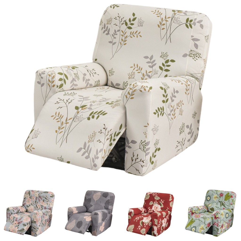 ปลอกสวมเอนกาย 4 ชิ้น Lazyboy Recliner ครอบคลุม Recliner โซฟาครอบคลุมเก้าอี้เอนกายลื่น Recliner Slipcovers พร้อมกระเป๋าเก็บ