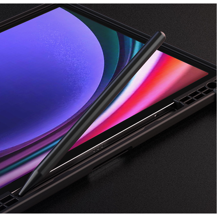 พับจีบ Y NILLKIN งานแท้ หนัง PU กันกระแทกกล้อง แบบสไลด์ได้ สําหรับ Samsung Tab S7 S8 S9 S7FE S9FE PLUS FE ใส่ปากกา