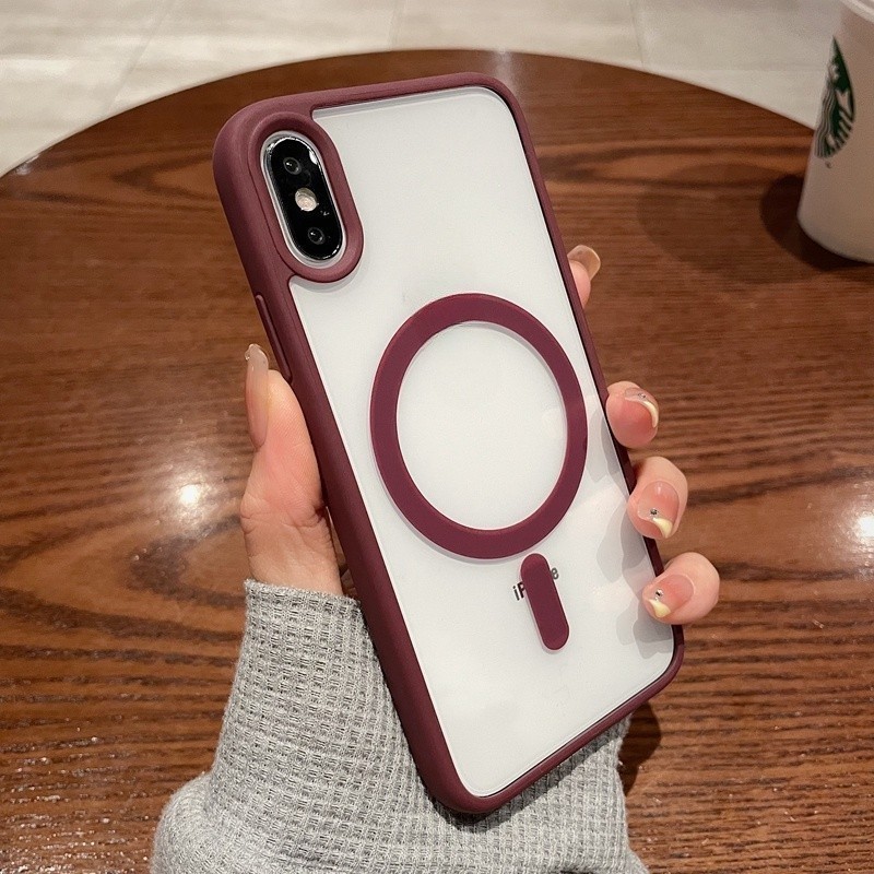การออกแบบที่เรียบง่ายและหรูหราสําหรับ iPhone X XR XS Max 7 8 Plus 11 12 Pro Max 13 Mini 12 Mini โปร่งใสกันกระแทกฝาหลังแข็ง